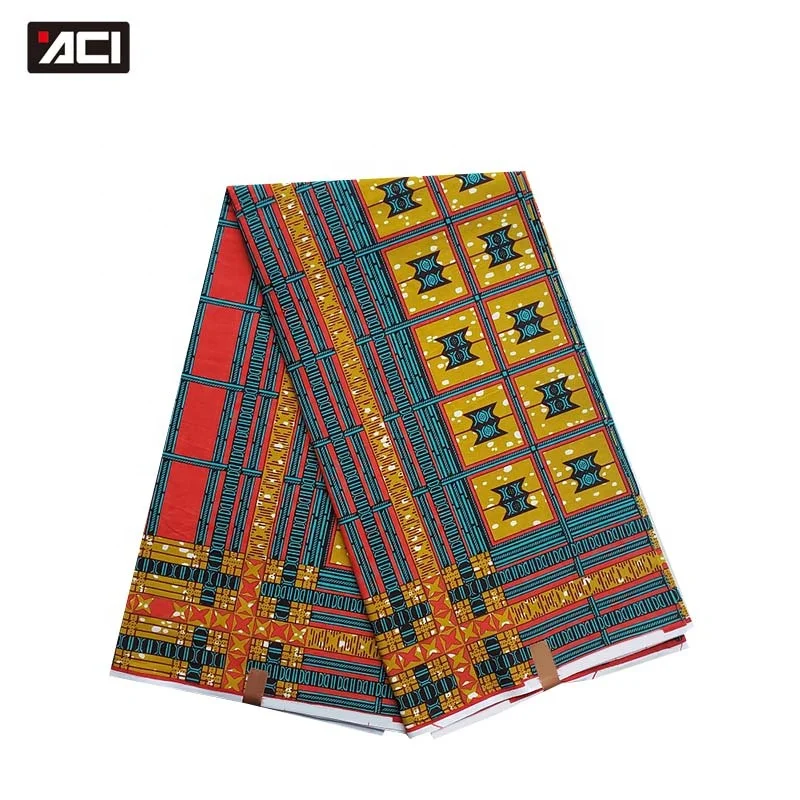 Лидер продаж ACI, африканская восковая Ткань, 100% хлопок, настоящий воск, оптовая продажа, африканские ткани Анкары, 6 ярдов/шт.