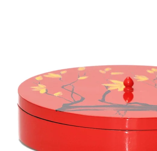 
Лаковая круглая красочная деревянная коробка для свадебных конфет и тортов с пользовательским логотипом 
