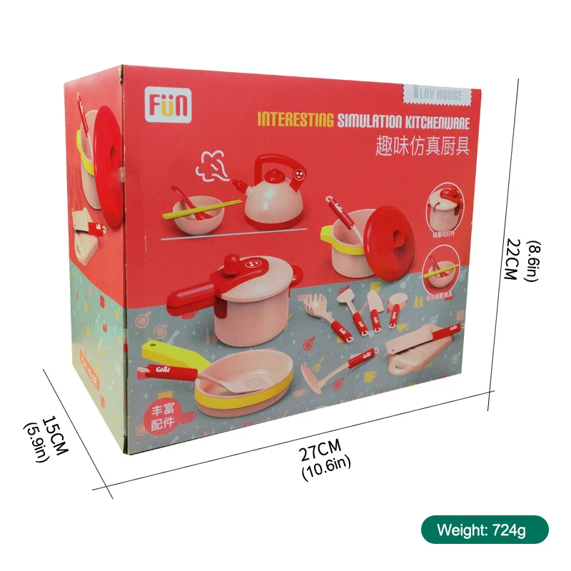 16 пакет игровой набор кухонной посуды набор Playset Развивающие детские игрушки для кухни, игрушки для детей, комплект с горшок