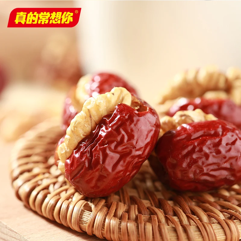 Недорогая распродажа китайских здоровых мгновенных закусок красные даты и грецкие орехи