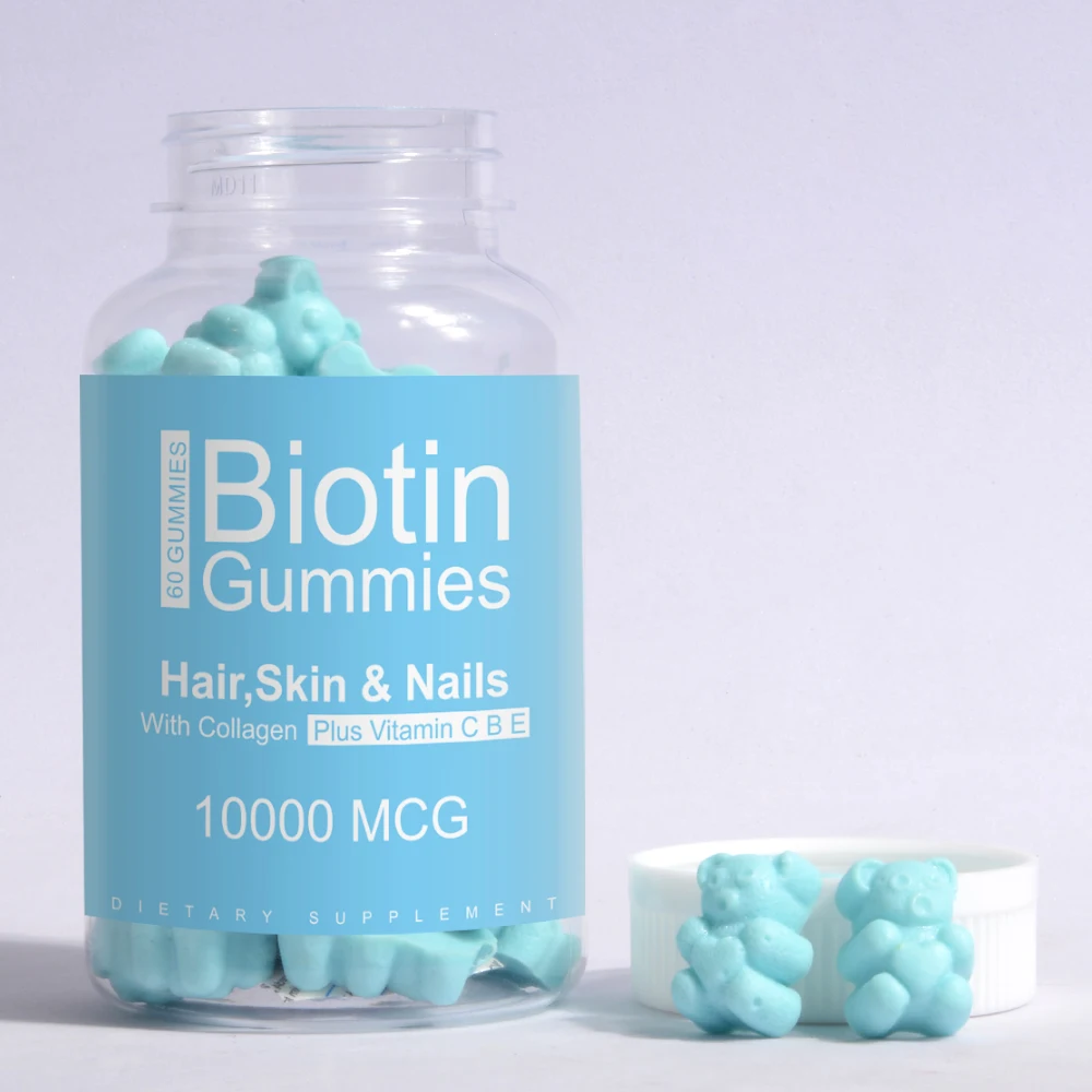 Антивозрастные биотиновые добавки жевательные резинки для волос с коллагеном витамины поддержки