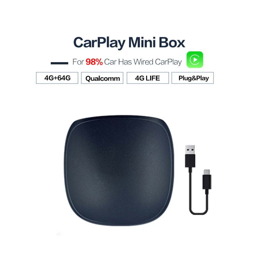 
 Новый 2,0 Carplay Ai коробка мини Android 9,0 коробка 4G + 64G донгл карплай беспроводной Android Авто Встроенный GPS для Вольво Форд Mercedes-Benz Mazda  