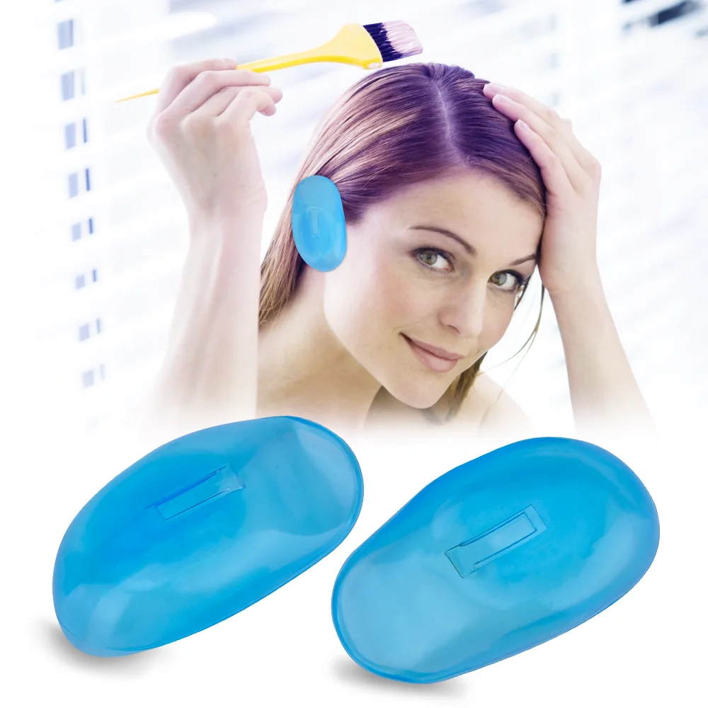 
 Горячая Распродажа защита для окрашивания волос защитные наушники водонепроницаемые защитные салонные наушники прозрачный силиконовый чехол для ушей  