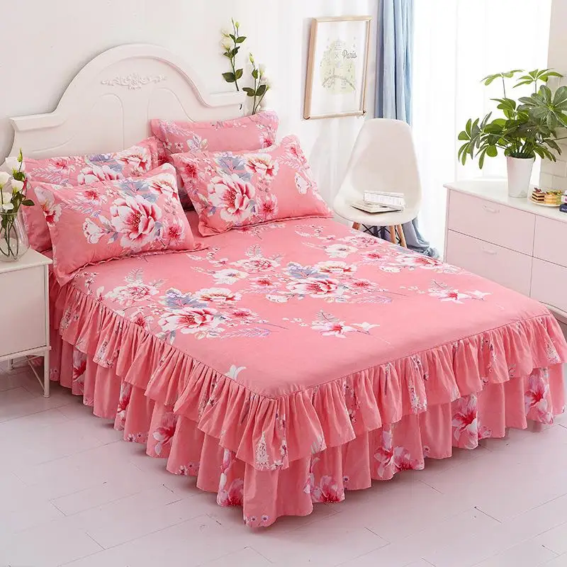 Bedding set New Arrival Bed Sheets Bed Textile Bedding Coverlet Flat Sheet Flower Bed Cover Soft Warm Bedsheets