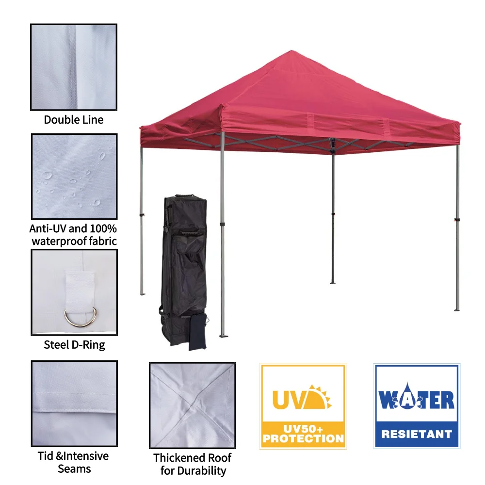 
 Custom printing 3x3 steel 600D oxford canopies for outdoor events folding tent  