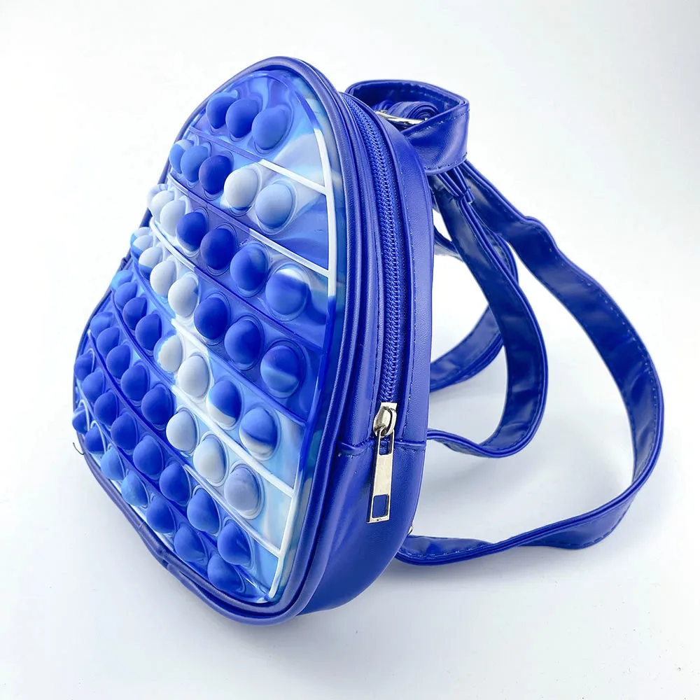 Детский Школьный рюкзак Pop it, миниатюрный водонепроницаемый силиконовый ранец для детей, сумка на плечо, игрушка