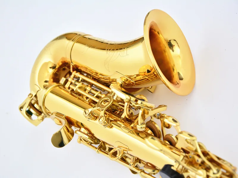
Профессиональный Саксофон для детей, золотистый лак, латунь 