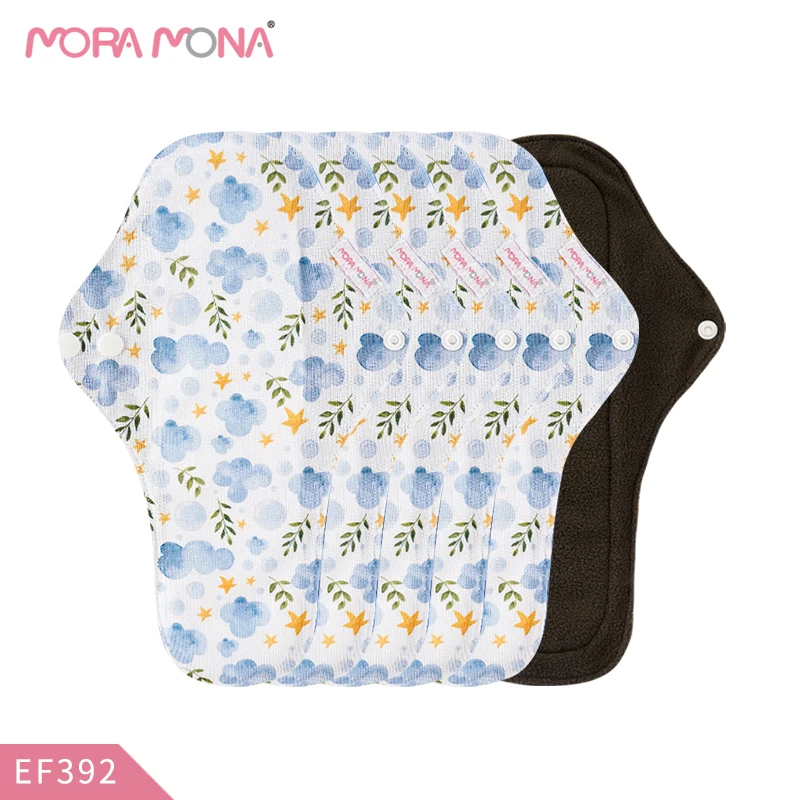 Моющиеся гигиенические прокладки Moramona 23*18 см для личной гигиены, мягкие экологически чистые менструальные прокладки, фабричная подкладка для трусиков многоразового использования SGS