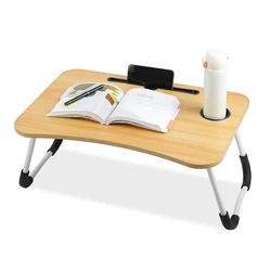 Деревянный складной стол KingGear регулируемый портативный столик для ноутбука дома и офиса