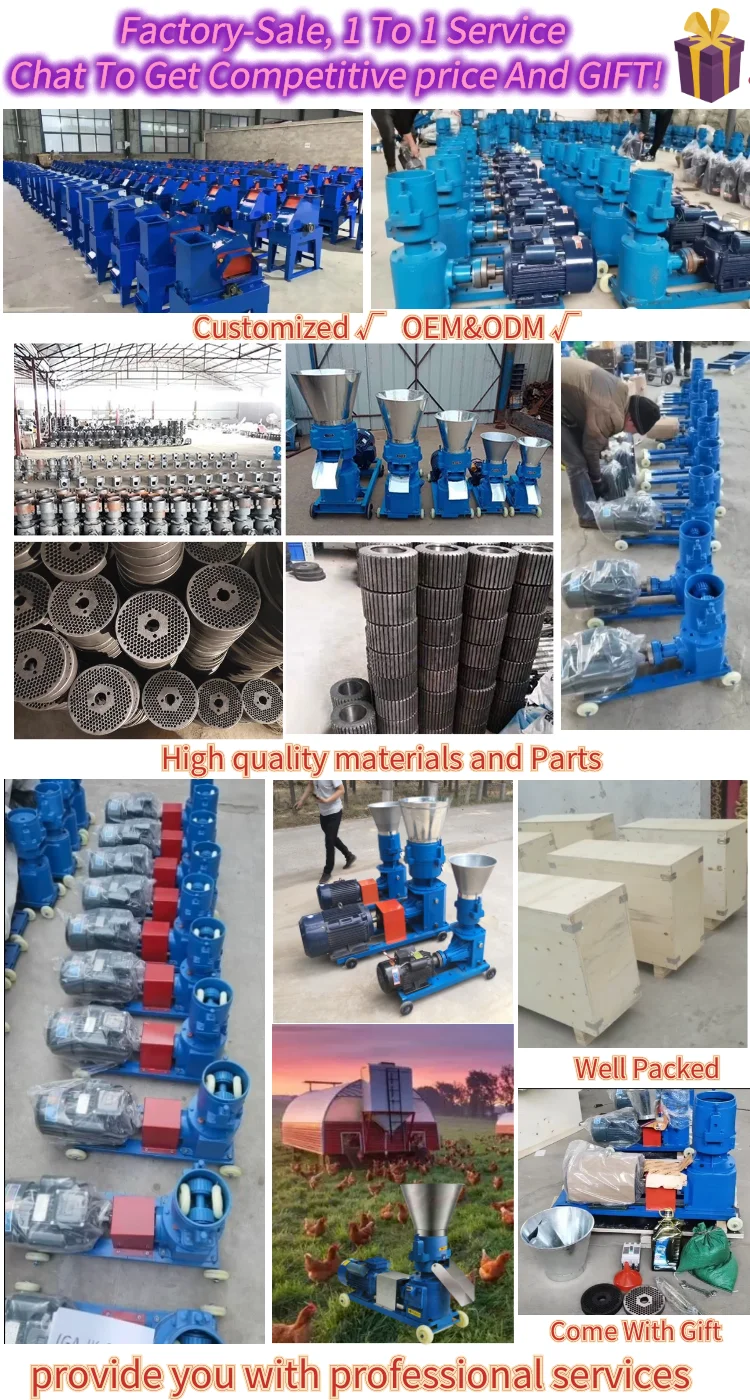 Poultry fish mini animal food pelet chicken feed pellet making press granulator pelletizer peletizadora mill processing machines