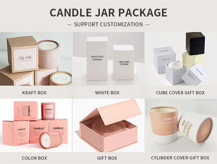 Hot Sale Good Price Rose Gold/Black/ White Empty Glass 10oz Candle Jar With Rose Gold Lid