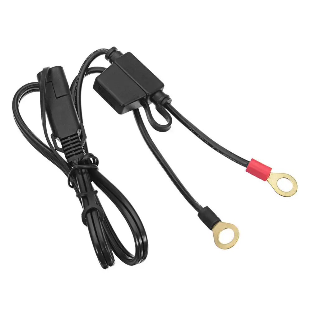 Соединительный кабель для мотоциклетного аккумулятора SAE 2-Pin Fused 12-24 В