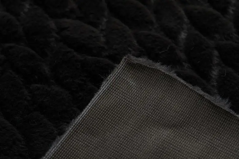 
Черная ткань из искусственного меха, приятная на ощупь короткая ткань из искусственного меха 