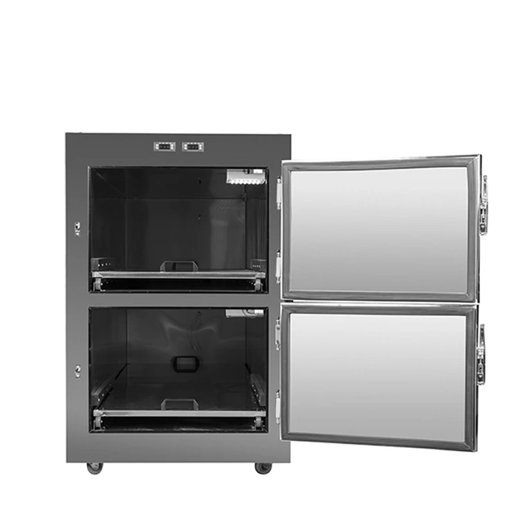 Нержавеющая сталь холодильник для морга 2 корпус морга морозильная камера, оборудование для морга морозильная камера