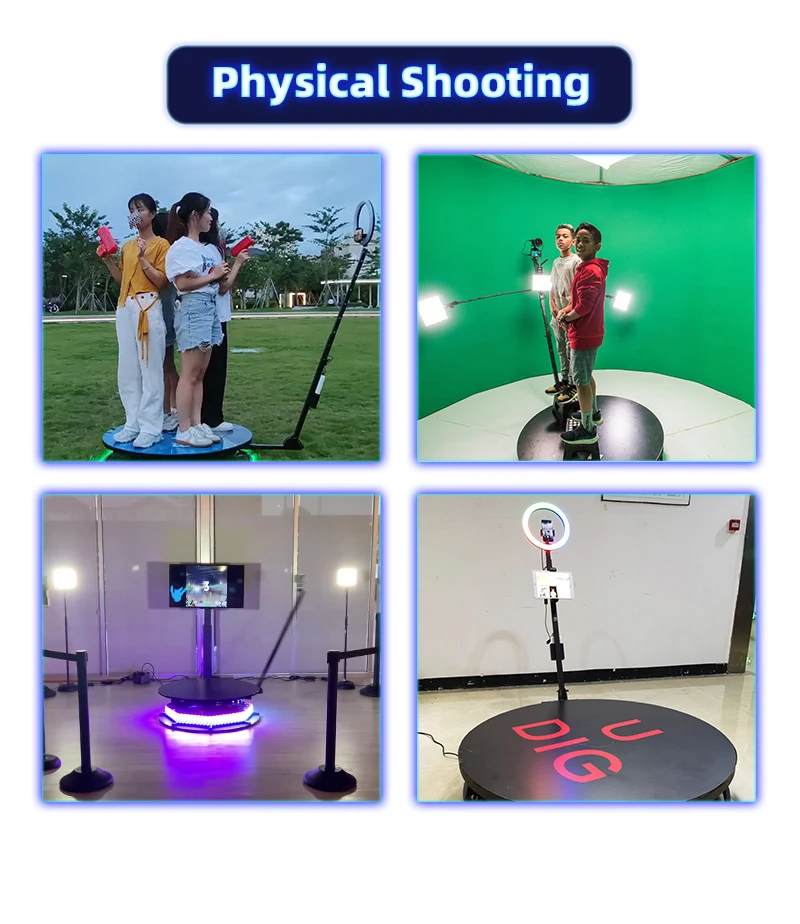 video spinner 360 photo booth platform automatic m foldable mirror photo booth