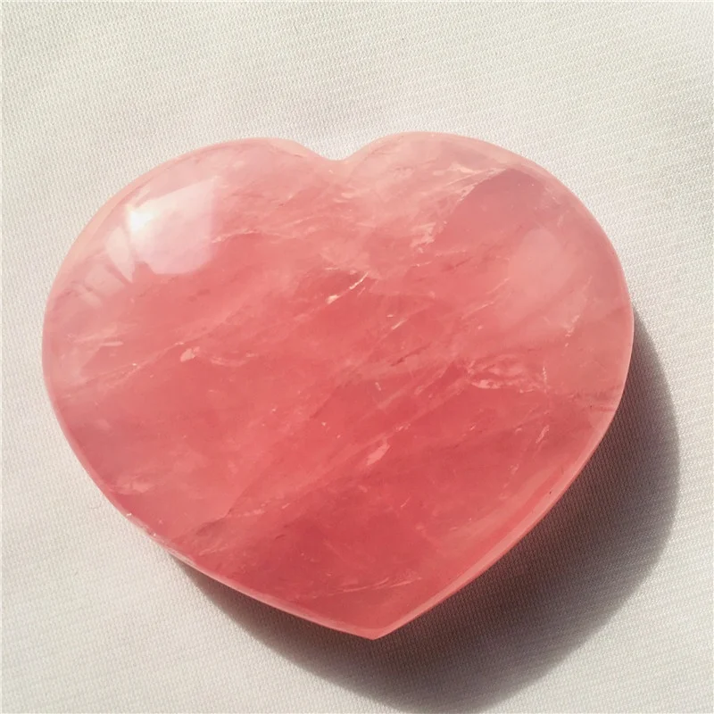 Натуральные крупные камни в форме сердца, поделки из розового кварца, хрусталя для свадебных подарков