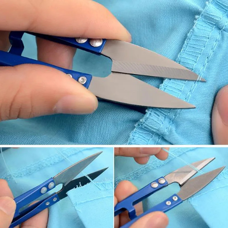
3 цвета, обрезные швейные ножницы, кусачки, U-образная пряжа, резак, ножницы из нержавеющей стали для вышивки и рукоделия 
