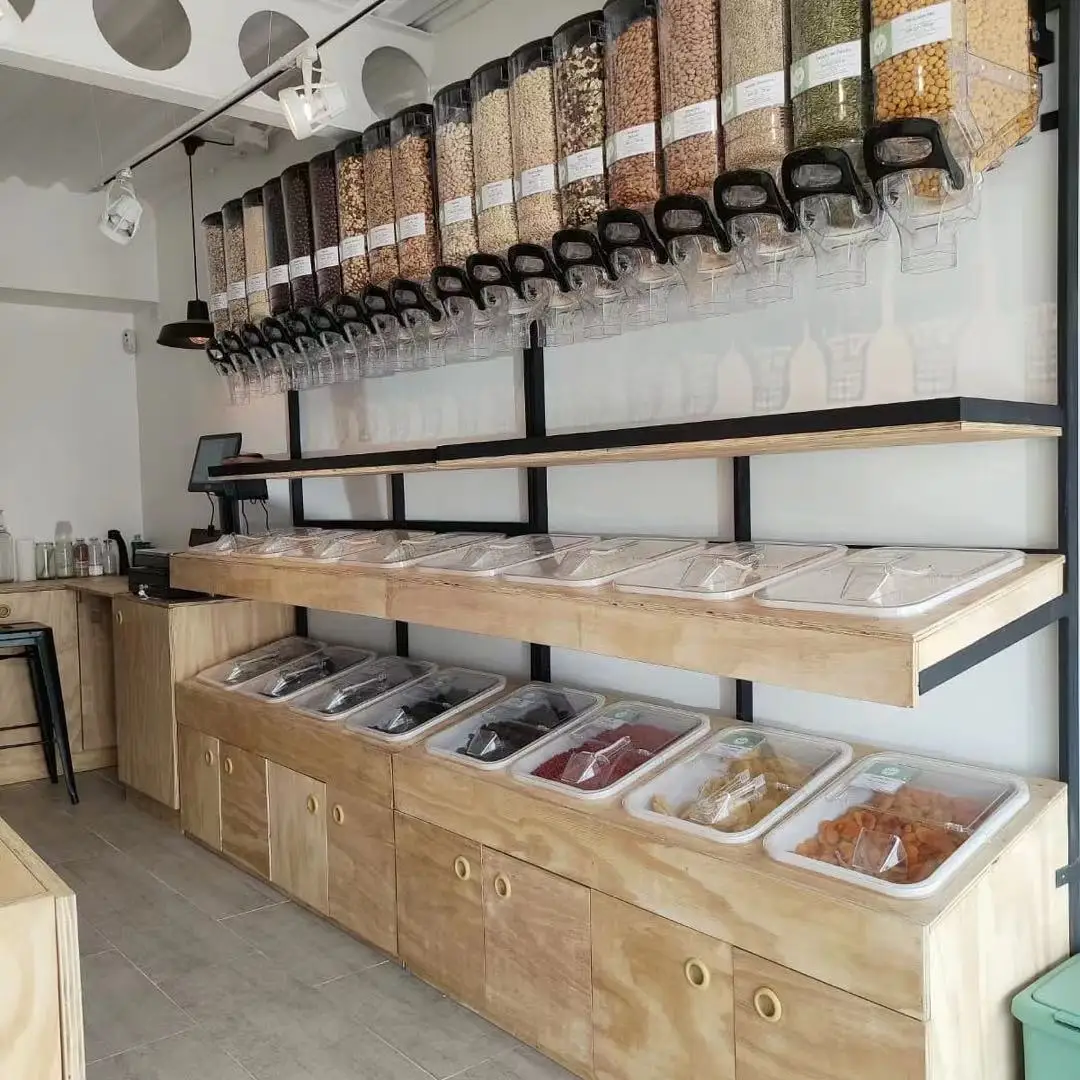 Store display bulk nuts dispensers for zero waste shop cereal dispensers