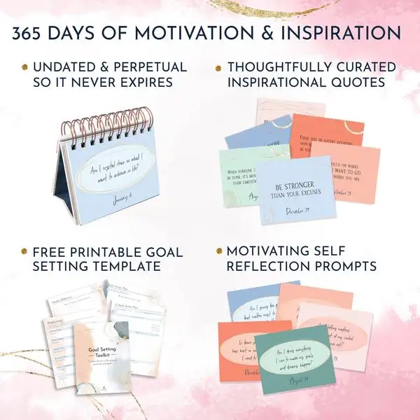 Вечный положительный Календарь 365 дней для ежедневных вдохновляющих цитаты с флип-мотивацией календарь с коробкой