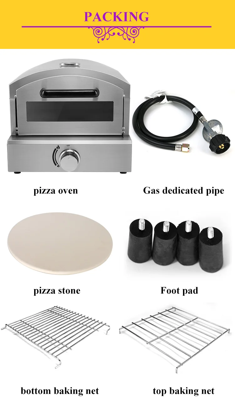 Using CG-P340 gas-fired pizza oven stone tips