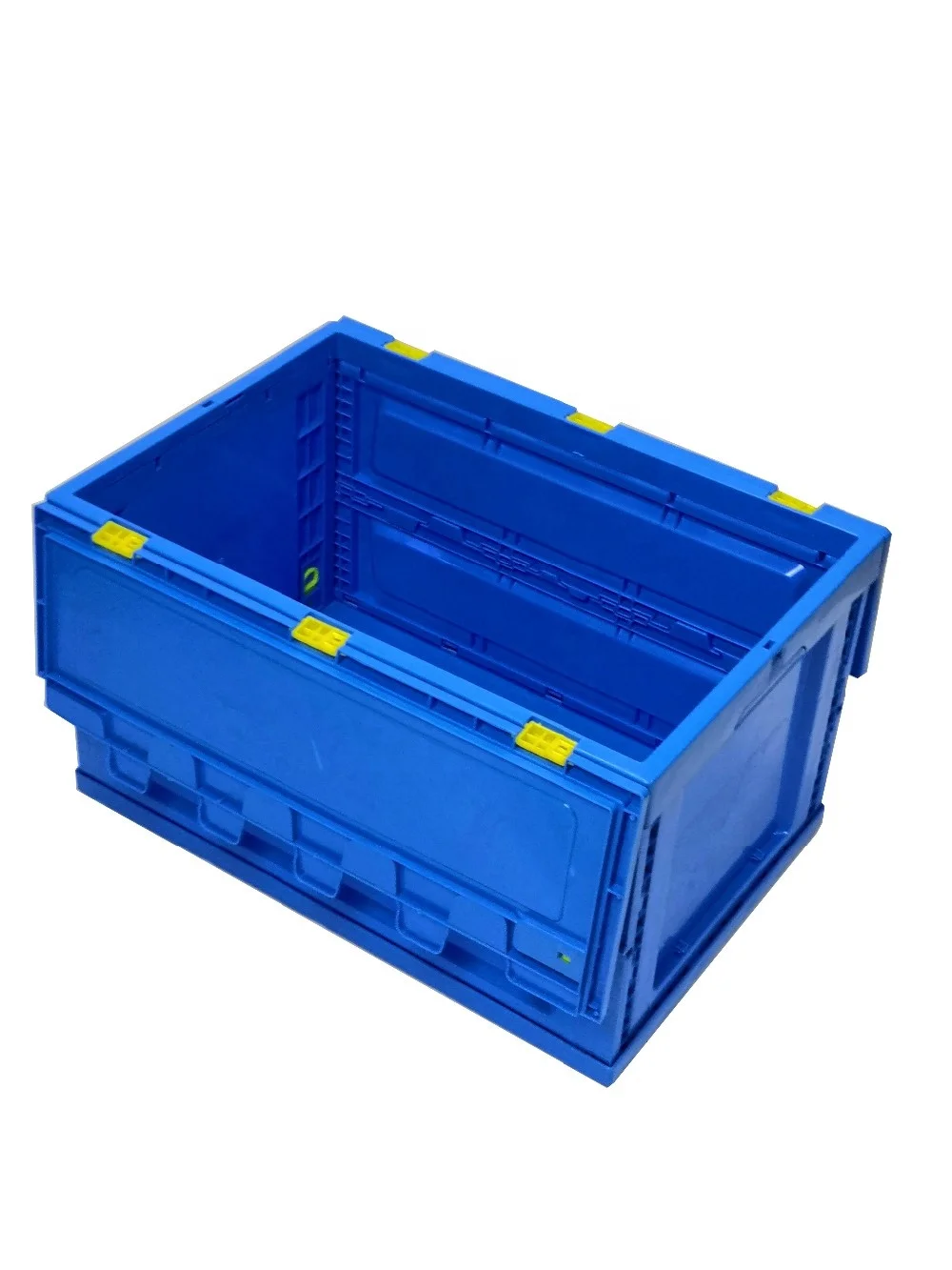 Красочный складной пластиковый ящик с вращением, видимый пластиковый контейнер, складной ящик, Штабелируемый ящик для хранения