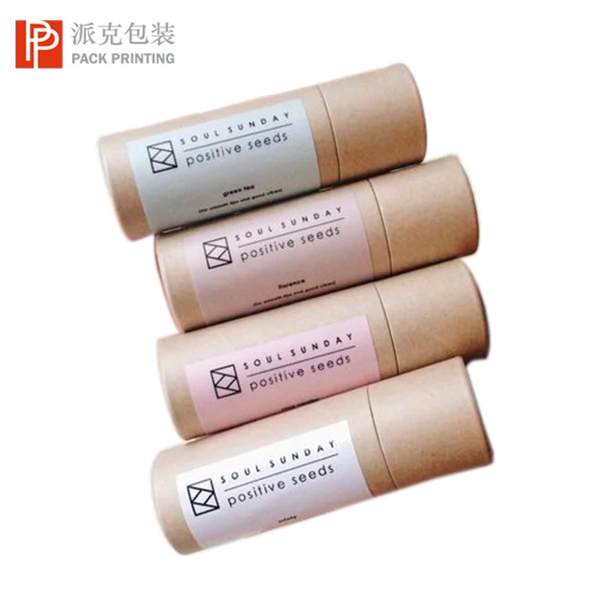 
 Eco-friendly Cardboard Custom Printed Cosmetic Deodorant Stick Container Paper Package Push Up Tube Lip Balm Packaging  