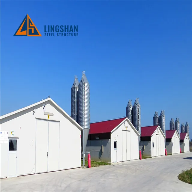 Сборная конструкция куриного домика строительная Ферма для птицеводства стальная Lingshan одноцветная оцинкованная