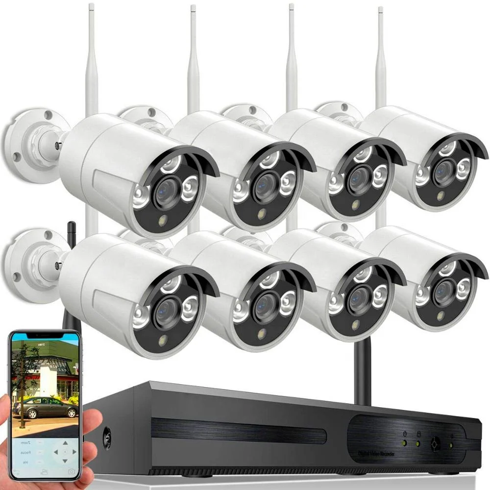 
Сетевой 8-канальный hd комплект nvr цифровой видеогеристратор обособленный комплект системы ip беспроводной безопасности Wi-Fi камеры видеонаблюдения 