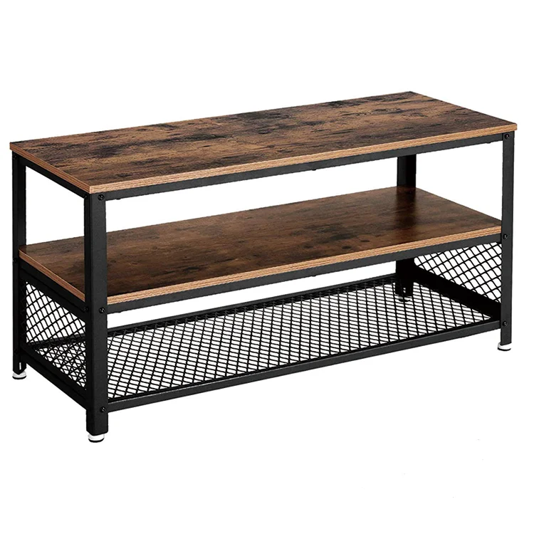 
 Промышленный стиль, Деревянный Цветной концевой стол, металлические черные ножки, боковой деревянный стол для гостиной  