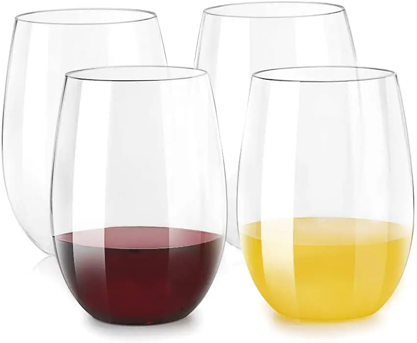 16 унций Небьющийся одноразовый многоразовый Тритан ПЭТ BPA бесплатно питьевой стакан для вина