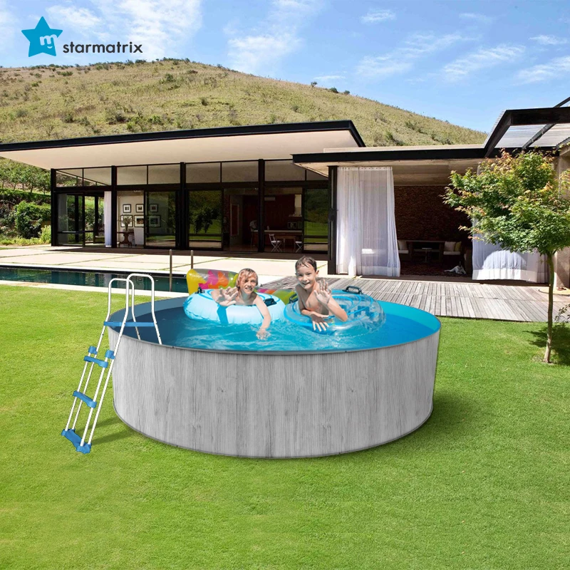 STARMATRIX SP4612A corrosion resistant hard sided round above ground swimming pools
