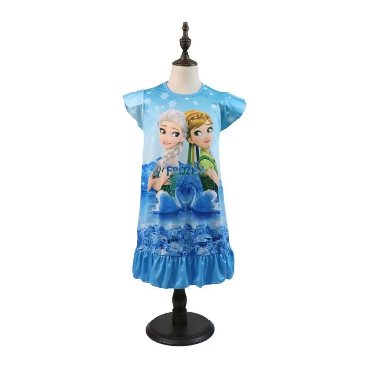 
Новинка 2019, популярная летняя детская Милая Ночная рубашка, пижамные платья для девочек, мультяшная одежда 