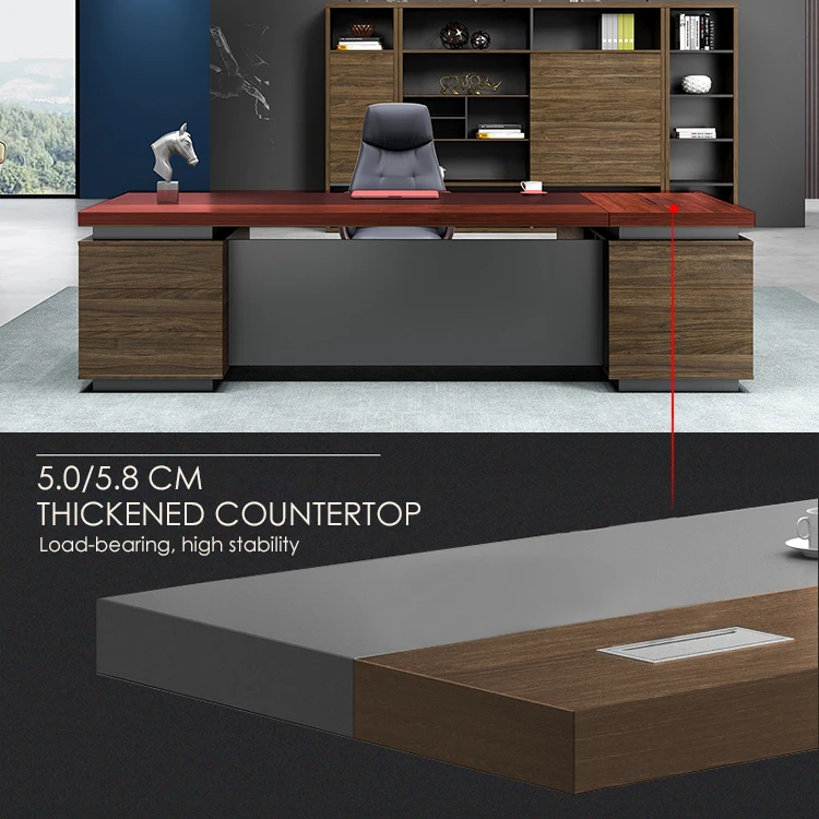 Офисная мебель высокого класса MFC офисный стол руководителя в форме l с дизайном