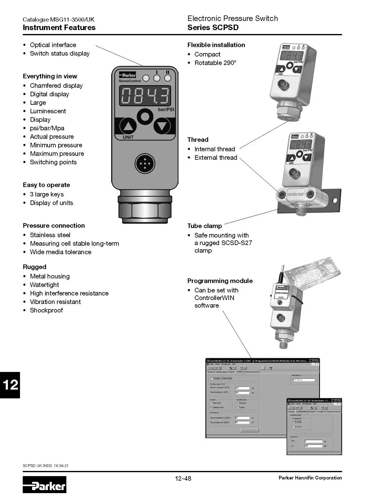 SCPSD-600-14-15 электронное реле давления