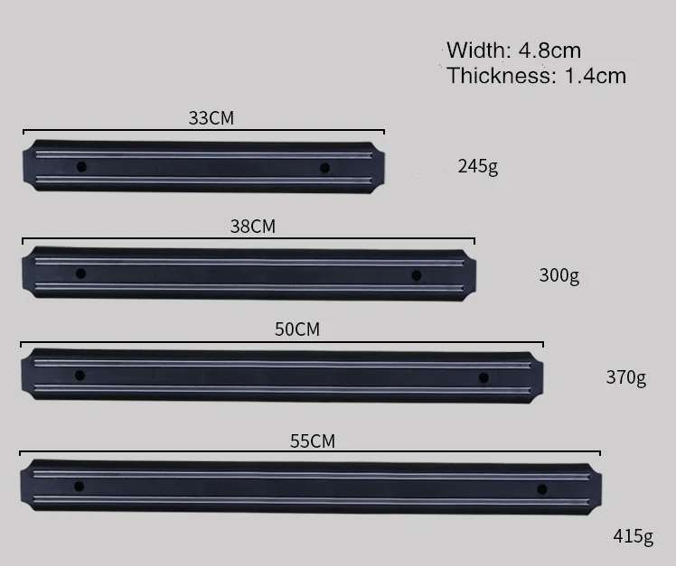 Магнитный стержень из нержавеющей стали 38 см для организованного хранения ваших кухонных инструментов и художественных поставщиков