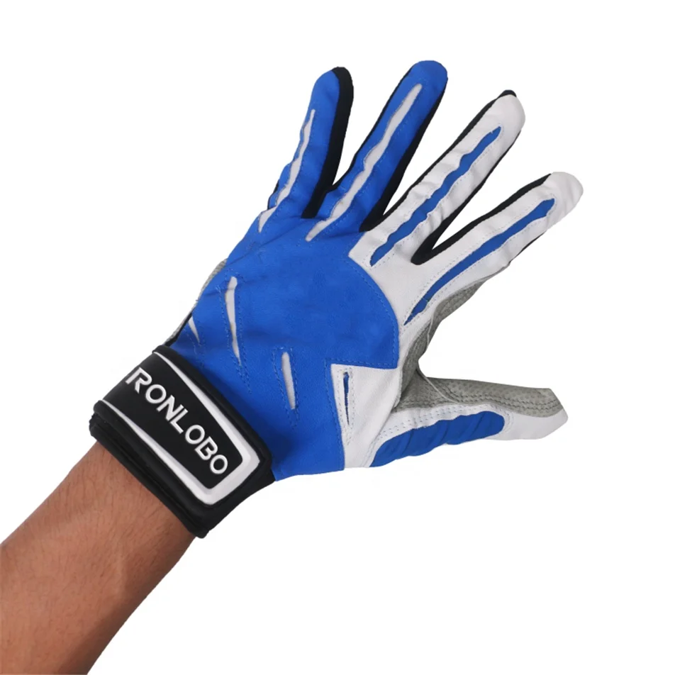 
 Горячая распродажа белые Синие футбольные лучшие перчатки  