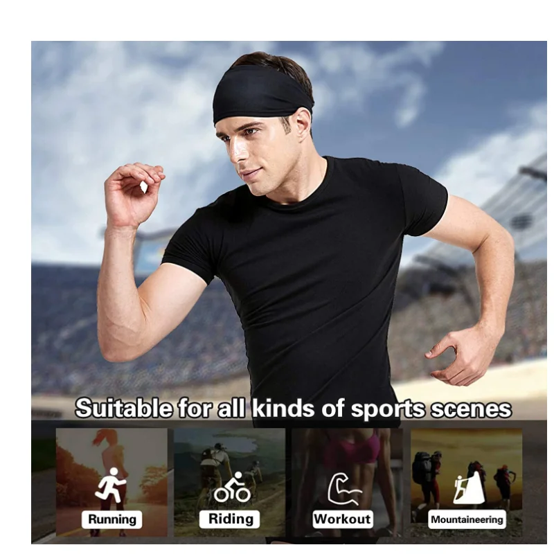 Спортивные повязки на голову, Аксессуары для тренировок, пот, впитывающий пот, повязка на голову, повязки для бега, тренажерного зала, тренировок