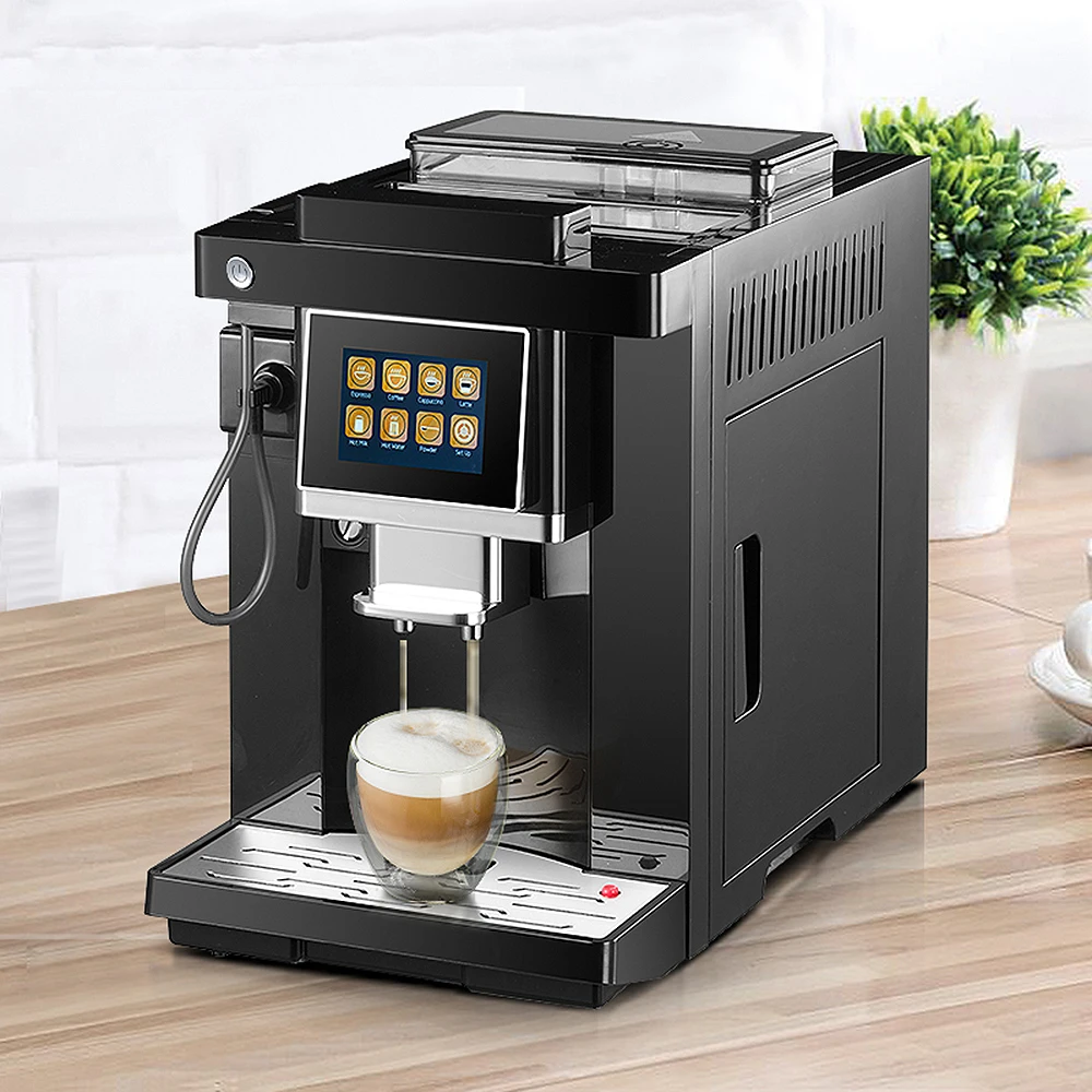 
TFT цветной дисплей белый и черный цвет кофе машина коммерческий эспрессо 
