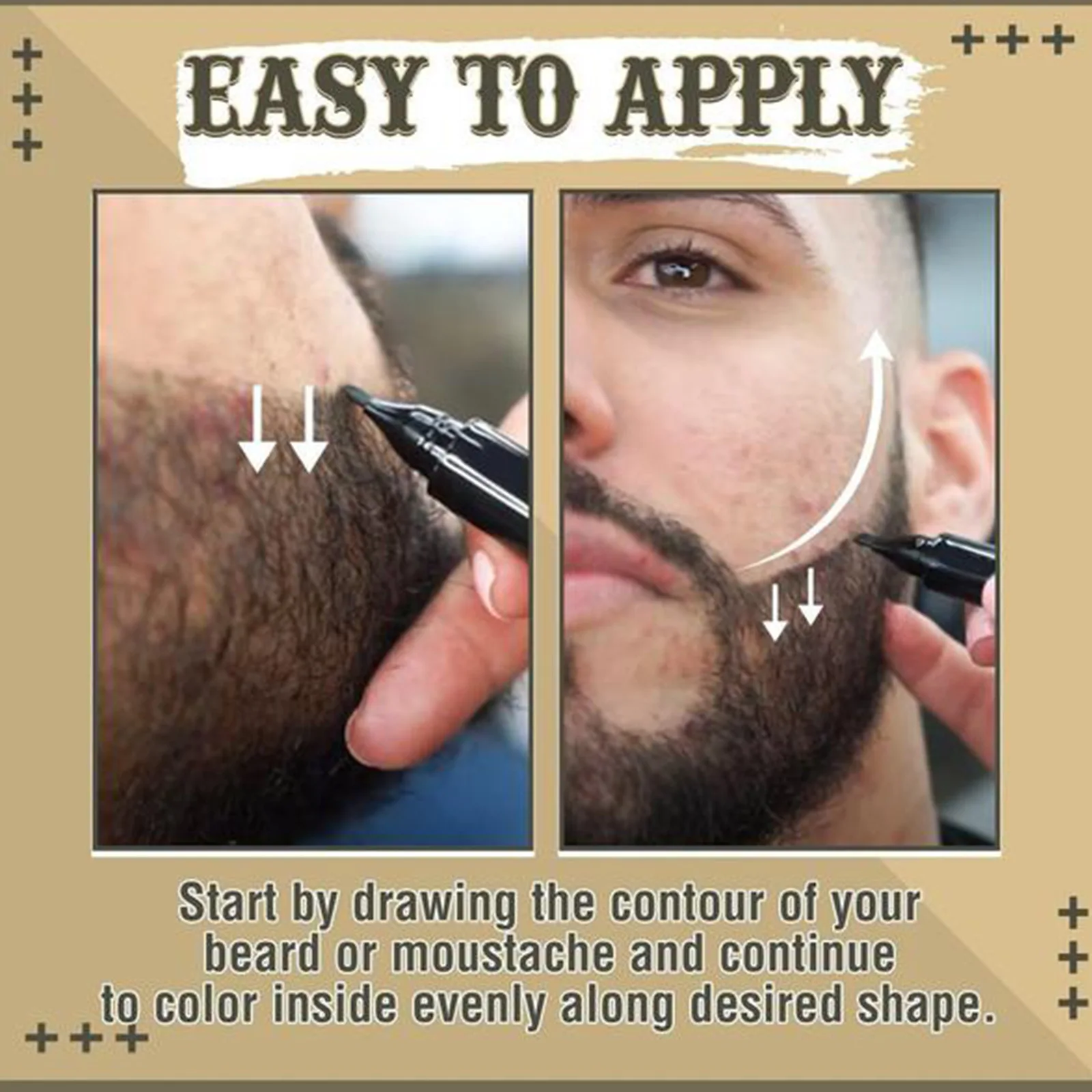 
В наличии на Amazon, водостойкий стойкий карандаш для бороды, наполнитель, ручка для бороды, мужской парикмахер 