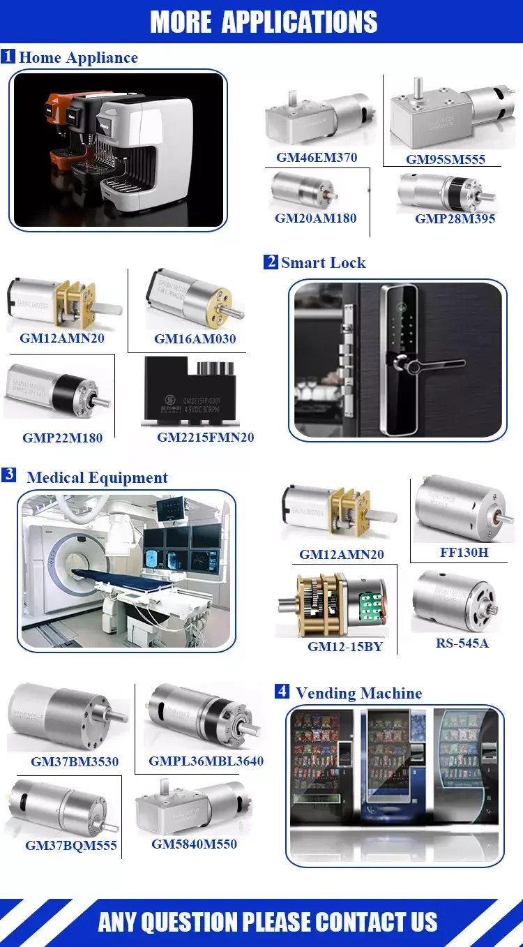 Shunli Customized Manufacturer 12V 24V Micro DC Gear Motor Worm Planetary Gearbox 100V 240V AC Shaded Pole Gear Motor OD6MM-70MM