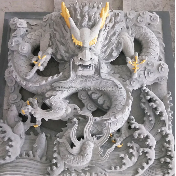 
 Оптовая продажа, китайские уличные садовые декоративные статуи из натурального зеленого гранита, резьба по дракону, дизайн скульптур на стене  