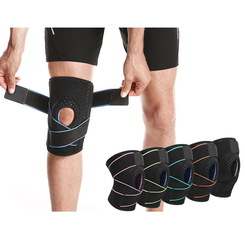 
 Неопреновый эластичный бандаж на колено с регулируемым ремешком медицинский компрессионный бандаж на шарнирах  