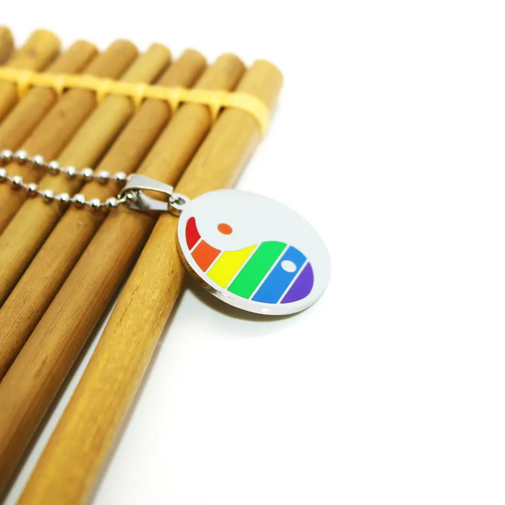 ЛГБТ гей Лесбийский флаг подвеска ожерелье Радуга собака бирки