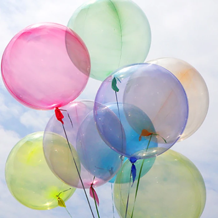 
 Распродажа, цветные пластиковые надувные шары Bobo в стиле ins 10 18 24 36 дюймов, растягивающиеся прозрачные надувные шары  