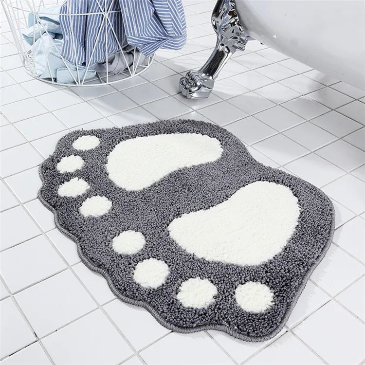 Нескользящий напольный коврик для ног, коврик для туалета, водный абсорбирующий нескользящий напольный коврик