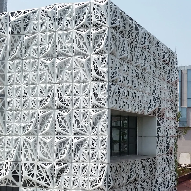 
Оптовая продажа, декоративная облицовочная алюминиевая 3D перфорированная фасадная металлическая настенная панель 