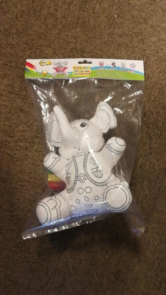 
Детская образовательная кукла OEM на заказ, в форме слона, сделай сам, Раскрашивание, моющаяся игрушка для рисования в тайвеке 