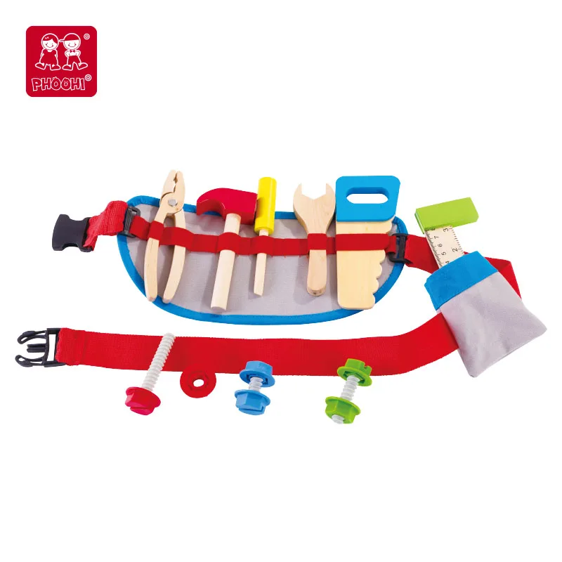 
Складной портативный детский ящик для инструментов, деревянный детский набор инструментов, игрушка 