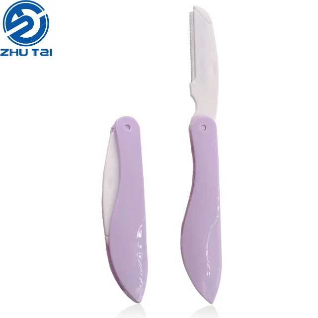 
 Easy Carry Foldable Stainless Steel Woman Razor Eyebrow Trimmer Hair Eyebrow Trimmer Set  