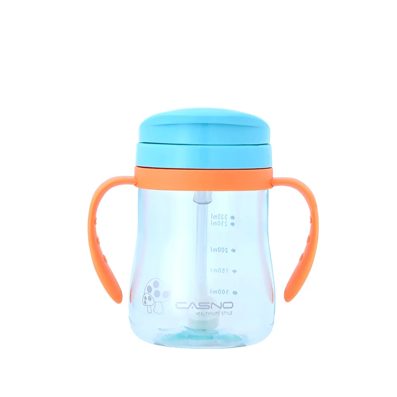 BPA Бесплатная пластиковая бутылка для воды с трубочкой